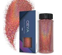 Ceya 3.5oz/ 100g Holographic Ultra Fine Glitter Powder Laser Pink Mauve Glitter 1/128” 0.008” 0.2mm for Slime Epoxy Resin Craft Tumbler Jewelry Nail Art Festival Makeup Scrapbook Painting Wedding Card