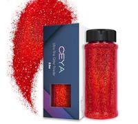 Ceya Fine Slime Glitter 100 g de paillettes holographiques fines de qualité supérieure Laser Rouge Poudre pour résine époxy Artisanat Slime Nail Art Visage Corps Festival Maquillage Scrapbooking