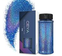 Ceya Paillettes holographiques ultra fines 100 g bleu océan paillettes fines de qualité supérieure pour loisirs créatifs projets de bricolage slime résine époxy décoration d'ongles scrapbooking
