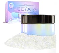 ceya Poudre de mica d'interférence, 1,8 oz/50 g, poudre à ongles chromée de couleur saphir fantôme, pigment de changement de couleur effet nacré de qualité cosmétique pour résine époxy