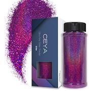 Ceya Poudre de paillettes ultra fines de 0,2 mm pour slime, résine époxy, gobelet, bijoux, nail art, festival, maquillage, scrapbooking, peinture, cartes de mariage - 100 g - Violet laser