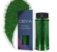 Ceya Poudre de paillettes ultra fines de 0,2 mm pour slime, résine époxy, gobelet, bijoux, nail art, festival, maquillage, scrapbooking, peinture, cartes de mariage - 100 g - Vert clair