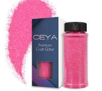 Ceya Poudre de paillettes ultra fines de 0,2 mm pour slime, résine époxy, gobelet, bijoux, nail art, festival, maquillage, scrapbooking, peinture, cartes de mariage - 100 g - Rose rose