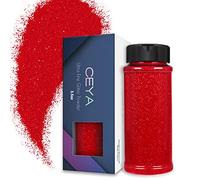 Ceya - Poudre de paillettes ultrafines 100 g, rouge Nadia, pour slime, résine époxy, loisirs créatifs, gobelets, bijoux, art des ongles, festival, maquillage, scrapbooking, peinture, faire-part de