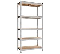 CEYIRO Étagère Rangement 5 Tablettes Réglables, Capacité 875 kg, Rayonnages en métal Idéal pour Cave ou Garage (1)