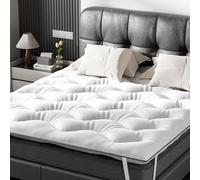 CEYIRO Surmatelas 140x190 cm, Épaisseur 4 cm, Confort Ergonomique, Moelleux, Housse Lavable en Machine (Surmatelas 140x190 cm)