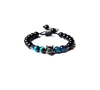 CEYIYA Bracelet viking tête de loup - Bracelet en perles de pierre pour homme, bracelet à breloques pour amis, Free size for adults, Pas de gemme
