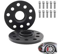 CeyKvo Lot de 2 élargisseurs de voie 10 mm 5 x 100 + 5 x 112 avec vis de roue prolongées M14 x 1,5, trou central 57,1 mm, convient pour VW Golf GTI/Polo et autres modèles, alliage d'aluminium,