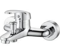 CeyKvo Robinet de baignoire à montage en saillie - Robinet de baignoire mural - Robinet de douche monocommande en alliage et robinet en or à triple articulation lestée avec accessoires dans une boîte.