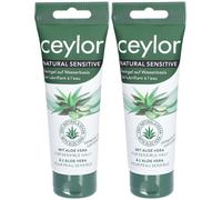 CEYLOR Natural Sensitive Gel lubrifiant à l'eau et l'aloé vera 2x100 ml