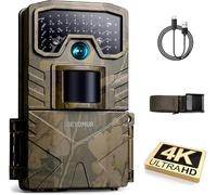 CEYOMUR Camera de Chasse, 4K 30fps Caméra de Chasse avec Vision Nocturne Infrarouge Étanche IP66 et Activée par Le Mouvement Piege Photographique pour la Surveillance de la Faune