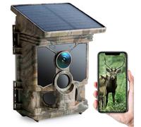 CEYOMUR Caméra de Chasse Solaire 4K 68MP 30fps, WiFi Bluetooth Camera de Chasse avec 5200mAh Batterie Rechargeable Carte Micro SD U3 32GB Vision Nocturne HD 0,1 Activée par Mouvement IP66 Étanche