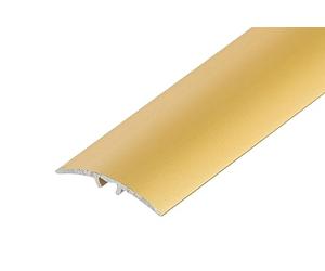 Cezar Seuil de porte, profilé de transition, profilé de compensation, rail de transition à visser, en aluminium étroit 37 mm, doré