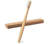 CEZARO - Brosse à dents en bambou naturel pour adulte | Poils souple | Dans emballage individuelle | Ecologique (Lencix)