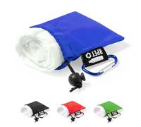 Cezaro - Poncho pluie imperméable bleu pliable et réutilisable + pochette transport + mousqueton | Cape de pluie | Taille unique adulte (Brinek bleu)