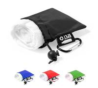 Cezaro - Poncho pluie noir imperméable pliable et réutilisable + pochette transport + mousqueton | Cape de pluie | Taille unique adulte (Brinek noir)
