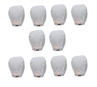 CF 10 LANTERNES VOLANTES BLANC - PAQUET DE 10