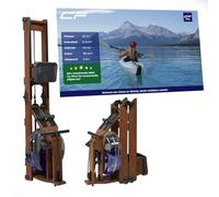 CF Rameur Pliable en Bois, pagaie d'eau, Unisexe, avec écran LCD et Niveaux de résistance, 2130 x 520 x 560 mm