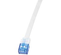 [CF2071U] LOGILINK Câble patch plat U/UTP, Cat. 6, 5,0 m, blanc