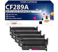 CF289A Cartouches de Toner Compatibles pour HP Laserjet Enterprise M507X M507n M507dn M528c M528f M528dn Imprimantes, Impression Nette, Haut Rendement 5000 Pages,4*Black