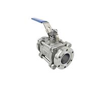 CF35 high vacuum 3-Pieces ball valve 304 vacuum manual ball valve CF flange quick installation ball valve