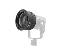 CF4 Fresnel pour Storm 80c - Fresnel Compact 10cm avec Support Mini ProLock, Amplificateur de Lumière 5,5x, Angle de faisceau Réglable de 15° à 40°, Chute de Lumière Souple Sac de Transport