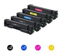 CF400X-CF403X Lot de 5 Cartouches de toner Compatible avec Imprimante HP Color Laserjet Pro M252dw,MFP M277dw