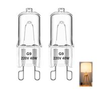 Cfanibo 2 Pièces Ampoule Halogène G9 40W 230V, Ampoule Four,Éclairage Intérieur pour Micro-Ondes pour Micro-Ondes, Culot G9 Standard Compatible avec Appareils Bosch Neff AEG Smeg Zanussi.