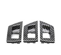 CFCKHPTHAZ Ensemble 3 Pièces Cache-bouton Commande Lève-vitre Intérieur Portières Onduite Gauche Droite Pour Série 5 F10, F11, F18 520i, 523i, 525i, 528i, 535i(RHD Carbon Fiber)