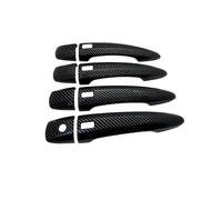 CFCKHPTHAZ Pour Nissan Pour Pathfinder R53 5 2022 2023 Chrome Noir Brillant Poignée Porte Extérieure Fibre Carbone Protecteur Voiture Ensemble D'autocollants(Carbon Fiber Holes)
