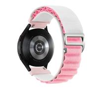 CFCMZTZPED Bracelet en nylon for Samsung Galaxy Watch 7,6,5,4,40mm,44 mm,Classic/Active,Gear S3, Frontier 18,20,22mm, bracelet sport boucle for Amazfit GTS 3,4(02White Pink,22mm)