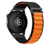 CFCMZTZPED Bracelet en nylon Loop for Samsung Watch 7 6 5 4/for Amazfit Active 2 Bracelet for Huawei Watch 4/GT5-4-3 Pro Band.(Black orange,Width 20mm)