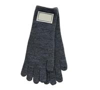 CFCMZTZPED Gants tricotés for femme, style décontracté, étiquette en tissu, polyvalents, chauds et d'hiver, couleur unie, 26,5 x 10 cm(Dark Grey)