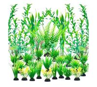 CFCMZTZPED Plantes en Plastique de décoration d'aquarium, Herbe d'eau for Aquarium, Kit Plantes artificielles Vert-Accessoires d'entretien