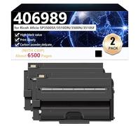 CFDFDA 406989 Cartouche de Toner Compatible pour Ricoh Aficio SP3500SF 3510DN 3500N 3510SF Imprimantes, Haute Capacité 6500 Pages, Impression Haute Définition,Black-2 Pack
