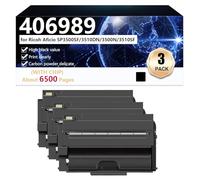 CFDFDA 406989 Cartouche de Toner de Remplacement Compatible pour Ricoh Aficio SP3500SF 3510DN 3500N 3510SF Imprimantes, Haute Capacité 6500 Pages, Installation Facile,Black-3 Pack