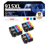 CFDFDA 915XL Cartouches d'encre (avec Puce) Compatibles pour HP OfficeJet 8010 8012 8013 8014 8015 8017 8018 Imprimante, 2000 Pages,3Set