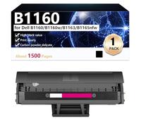CFDFDA B1160 Cartouches de Toner Compatibles pour Dell B1160 B1160w B1163 B1165nfw Imprimantes, Haute Capacité 1500 Pages, Impression Haute Définition,Black-1 Pack