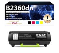CFDFDA B2360dn Remplacement de Cartouche de Toner Compatible avec Puce pour Dell B2360d B2360dn B3460dn B3465dn Imprimante, Facile à Installer,Black