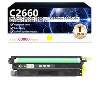 CFDFDA C2660 Unité de Tambour de Remplacement Compatible pour Dell C2660dn C2665dnf S3840cdn S3845cdn C3760n C3760dn C3765dnf Imprimantes, Haute Capacité 6000 Pages, Installation Facile,Yellow-1 Pack
