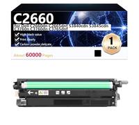 CFDFDA C2660 Unité de Tambour de Remplacement pour Dell C2660dn C2665dnf S3840cdn S3845cdn C3760n C3760dn C3765dnf Imprimantes, 60000 Pages,Black-1 Pack