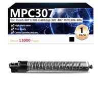 CFDFDA Haute Capacité MPC307 Cartouche de Toner Compatible pour Ricoh MP C306 C406zsp 307 407 MPC306 406 Imprimantes, Claires et Ddurables,Black-1 Pack