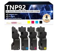 CFDFDA Haute Capacité TNP92 Cartouche de Toner de Remplacement pour Konica Minolta bizhub C3120i C3100i Imprimantes, Transparentes et Durables,BCMY-1 Pack