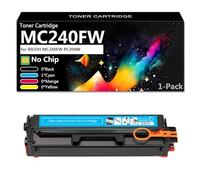 CFDFDA MC240FW Cartouche de Toner Compatible de Remplacement pour Richo 408451 408452 408453 408454, Cartouche de Toner à Haut Rendement Fonctionne avec MC240FW PC200W Imprimantes,Cyan