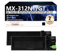 CFDFDA MX-312NT MX-312GT Cartouche de Toner Compatible pour Sharp MX-M260 MX-M260N MX-M264N MX-310 MX-310N MX-M314N MX-M354N AR-5726 AR-5731 Imprimantes, 25000 Pages,Black-2 Pack
