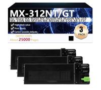 CFDFDA MX-312NT MX-312GT Cartouche de Toner Compatible pour Sharp MX-M260 MX-M260N MX-M264N MX-310 MX-310N MX-M314N MX-M354N AR-5726 AR-5731 Imprimantes, 25000 Pages,Black-3 Pack
