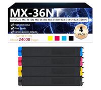 CFDFDA MX-36NT Cartouche de Toner de Remplacement Compatible pour Sharp MX-2610N MX-2615N MX-3110N MX-3115N MX-3610N Imprimantes, Haute Capacité 24000 Pages Installation Facile.,Black-1 Set