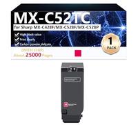 CFDFDA MX-C52TC Cartouche de Toner Compatible pour Sharp MX-C428F MX-C528F MX-C528P Imprimantes, Haute Capacité 25000 Pages, Impression Nette,Magenta-1 Pack