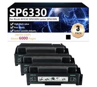 CFDFDA SP6330 Cartouche de Toner Compatible pour Ricoh AFICIO SP6330N Lanier SP6330N Imprimantes, Haute Capacité 6000 Pages Impression Nette,Black-3 Pack