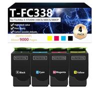 CFDFDA T-FC338 Cartouche de Toner Compatible pour Toshiba E-STUDI0 338CS 388CS 388CP Imprimantes, Haute Capacité 9000 Pages, Installation Facile,BCMY-1 Pack